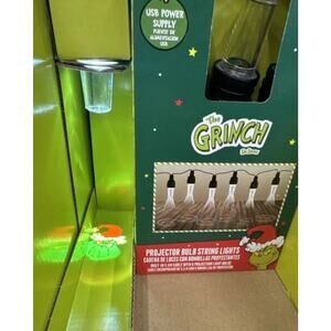 The Grinch Projector Bulb String Lights built-in 5.5M Cable USB Power Supply